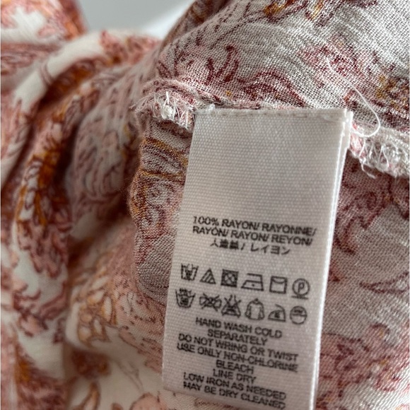 FREE PEOPLE Lady Luck
Tunic Dress Rust Ivory Open Back
Tie Long Sleeve - Picture 4 of 8